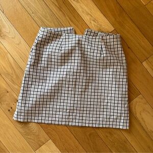 Vintage 90s Mini Skirt Lined Preppy Plaid Small Medium 29" Waist Fall French Doe